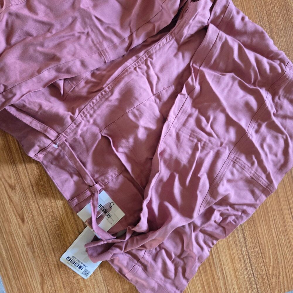 Rewash Soft Utility Pant Women’s Size 5/27 Dusty Rose Pink Drawstring Cargo NWT